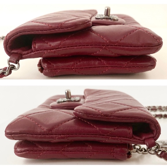 ⛔️SOLD⛔️ Authentic CHANEL Lambskin Quilted Mini Mineral Night Flap Crossbody Bag - Picture 7 of 16